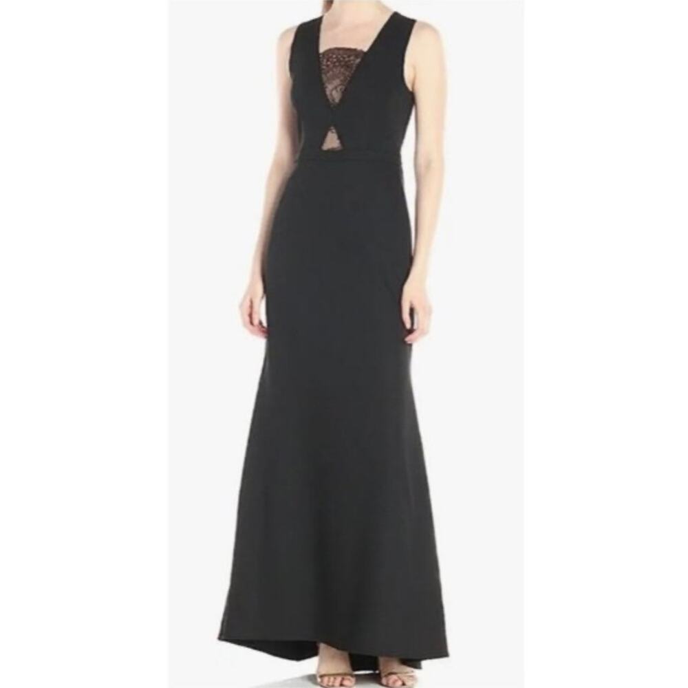 Bcbgmaxazria Landen Lace Detail Sleeveless Dress Size 0 Black - Picture 9 of 9